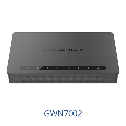 Grandstream GWN7002 Multi-WAN Gigabit VPN Router with Dual-WAN Support & Embedded Controller | 4 Gigabit Ethernet + 2 SFP Ports | PoE Input/Output | Enterprise-Grade Firewall & Security
