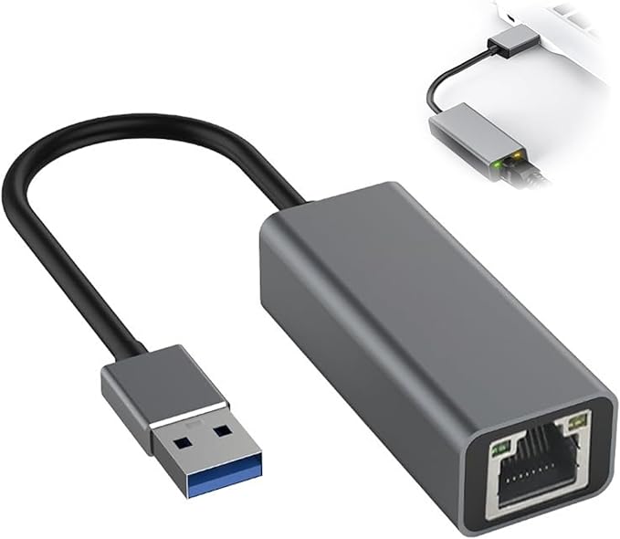 USB 3.0 to Gigabit Ethernet Adapter | RJ45 LAN Network Converter | 1Gbps High Speed | Thunderbolt Compatible | Plug and Play USB to LAN Adapter