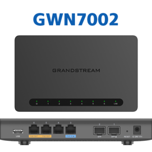 Grandstream GWN7002 Multi-WAN Gigabit VPN Router with Dual-WAN Support & Embedded Controller | 4 Gigabit Ethernet + 2 SFP Ports | PoE Input/Output | Enterprise-Grade Firewall & Security