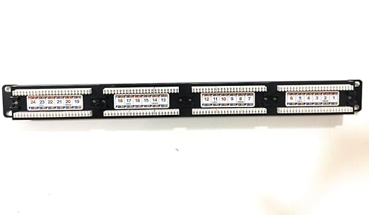 D-Link Cat6 UTP 24 Port Loaded Patch Panel | NPP-C61BLK241 | Fully Loaded 1U Rackmount Networking Patch Panel for Structured Cabling
