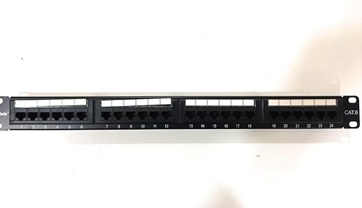 D-Link Cat6 UTP 24 Port Loaded Patch Panel | NPP-C61BLK241 | Fully Loaded 1U Rackmount Networking Patch Panel for Structured Cabling